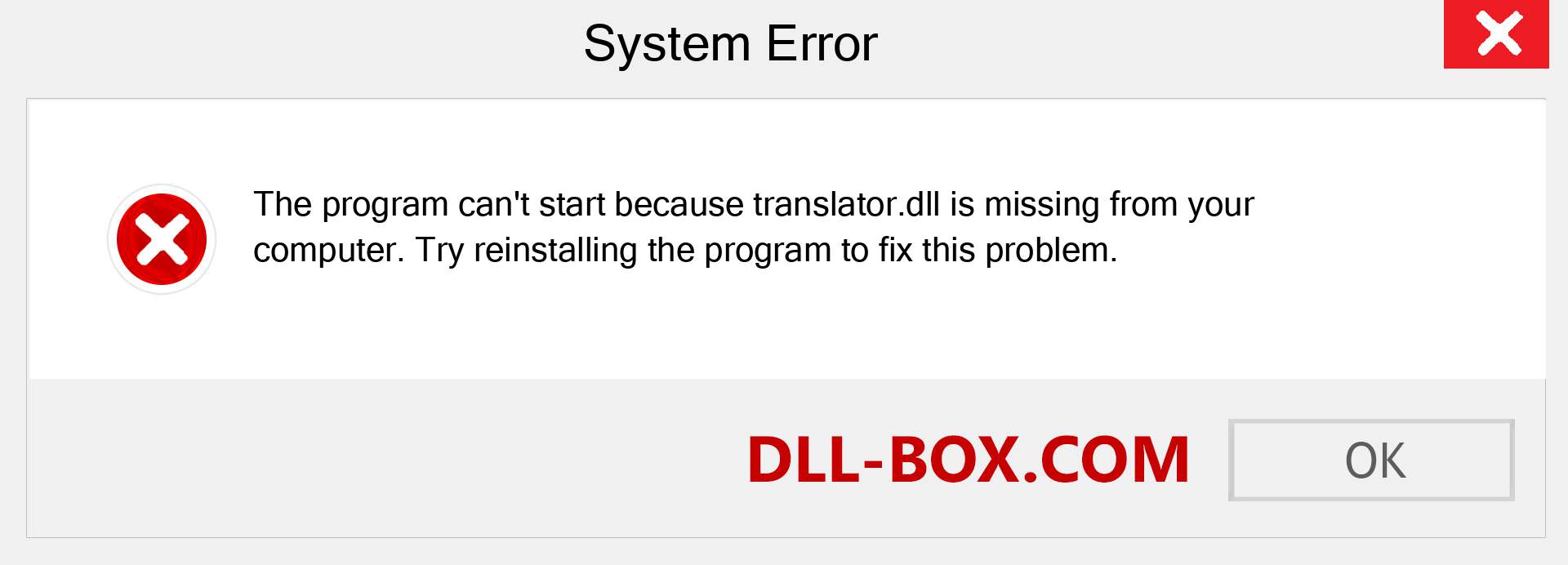  translator.dll file is missing?. Download for Windows 7, 8, 10 - Fix  translator dll Missing Error on Windows, photos, images